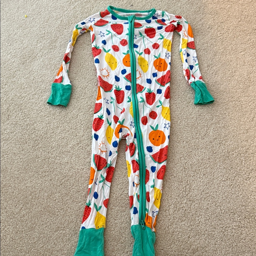 Little sleepies fruit zippie